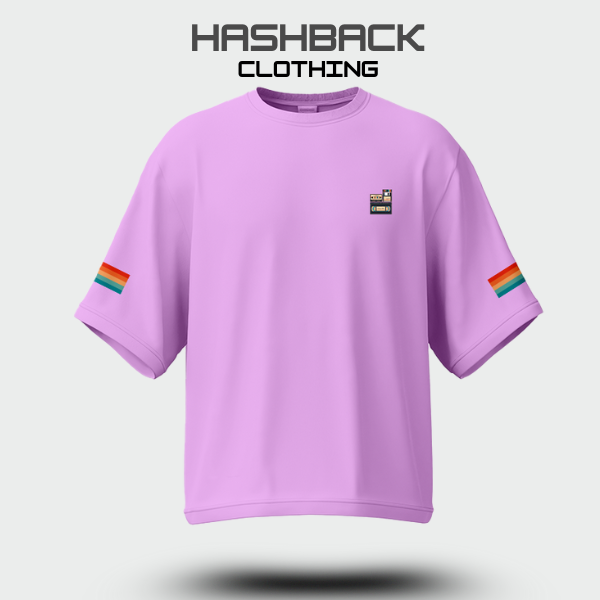 Hashback Retro Vintage Drop Shoulder Tee (LILAC)