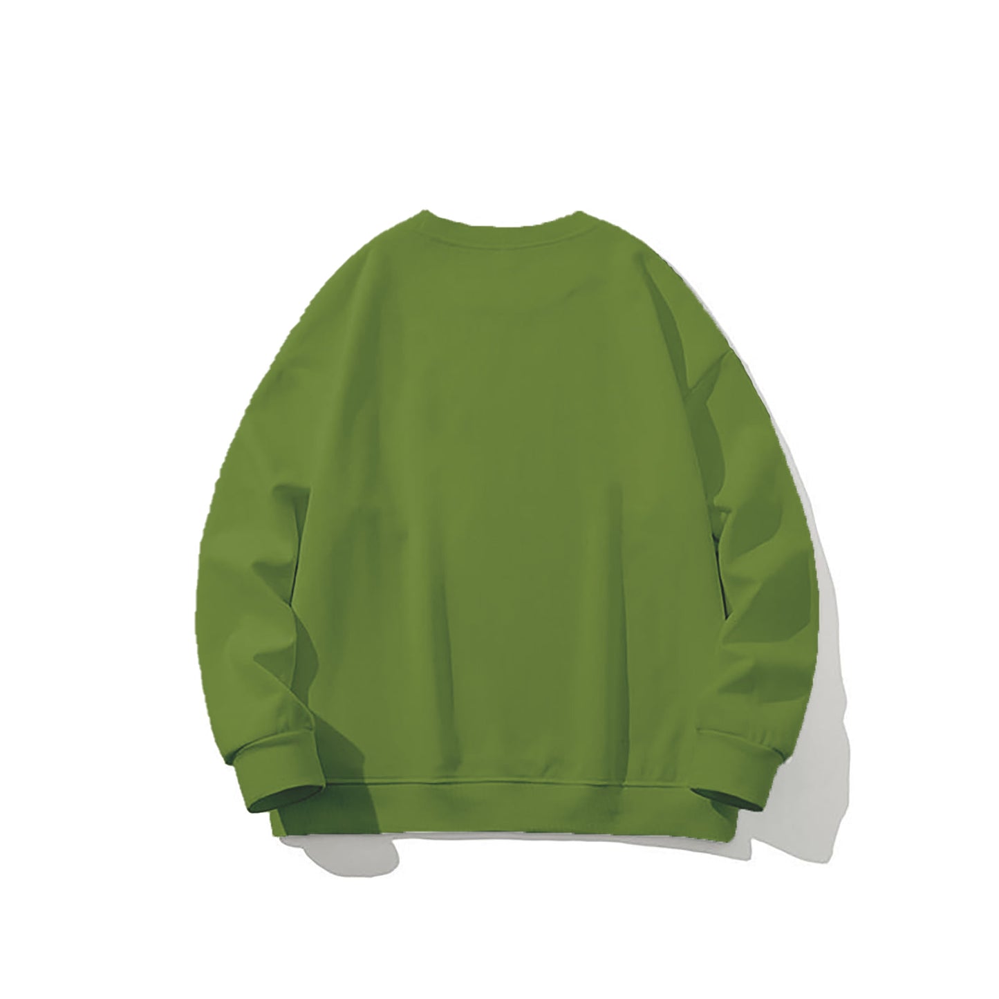Sweatshirt Oversized Drop Shoulder Crew Neck Olive