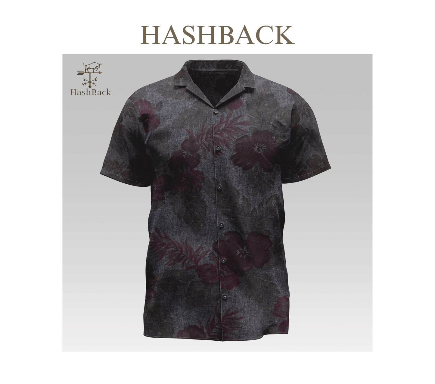 HashBack Hawaiian Beach Casual Button Down Cuban Collar Printed Shirt For Men