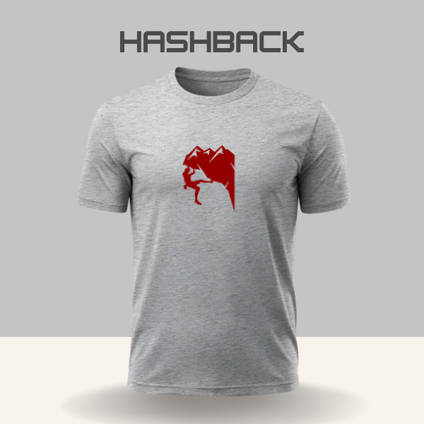 Hashback Round Neck Printed T-Shirt P-1 No Risk No Story