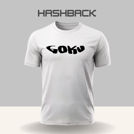 Hashback Round Neck Printed T-Shirt P-8 Goku