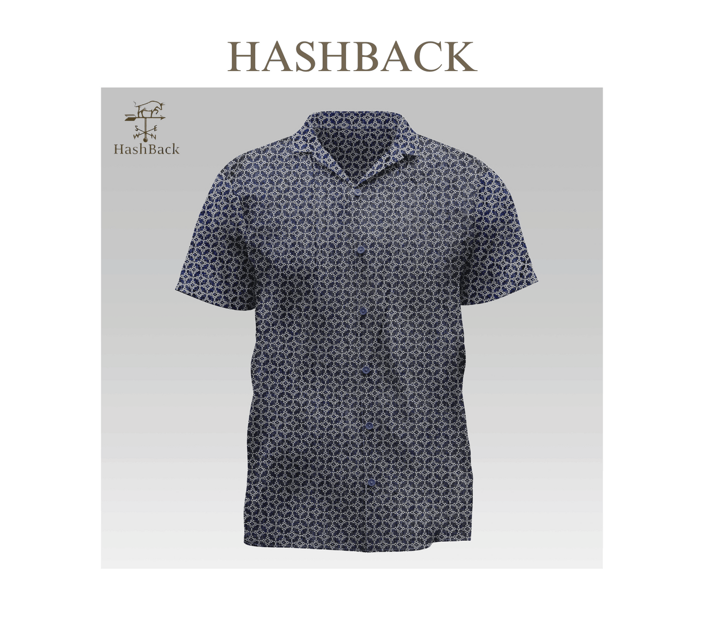HashBack Hawaiian Beach Casual Button Down Cuban Collar Printed Shirt For Men