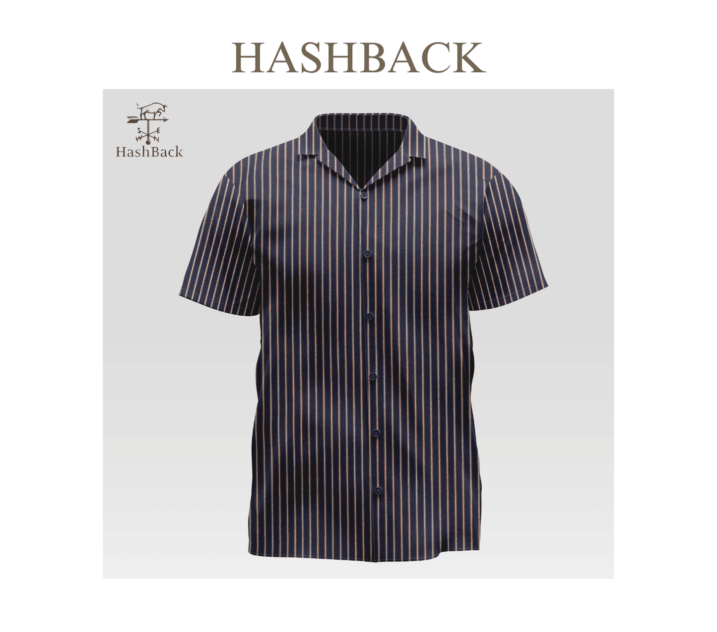 HashBack Hawaiian Beach Casual Button Down Cuban Collar Printed Shirt For Men