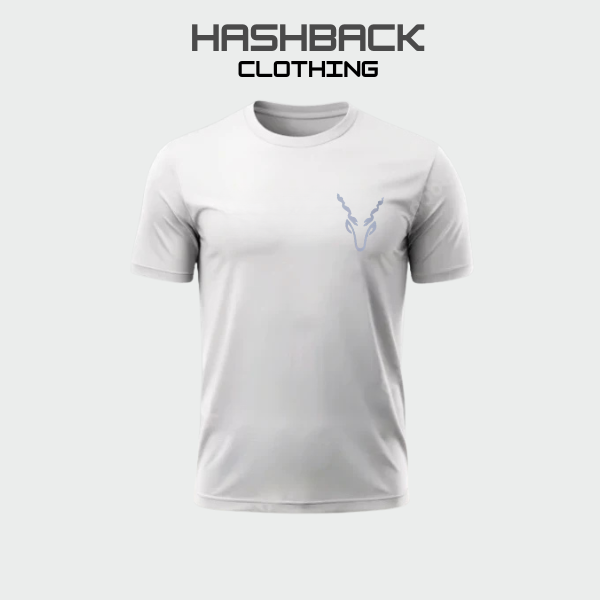 Hashback Round Neck Printed T-Shirt White