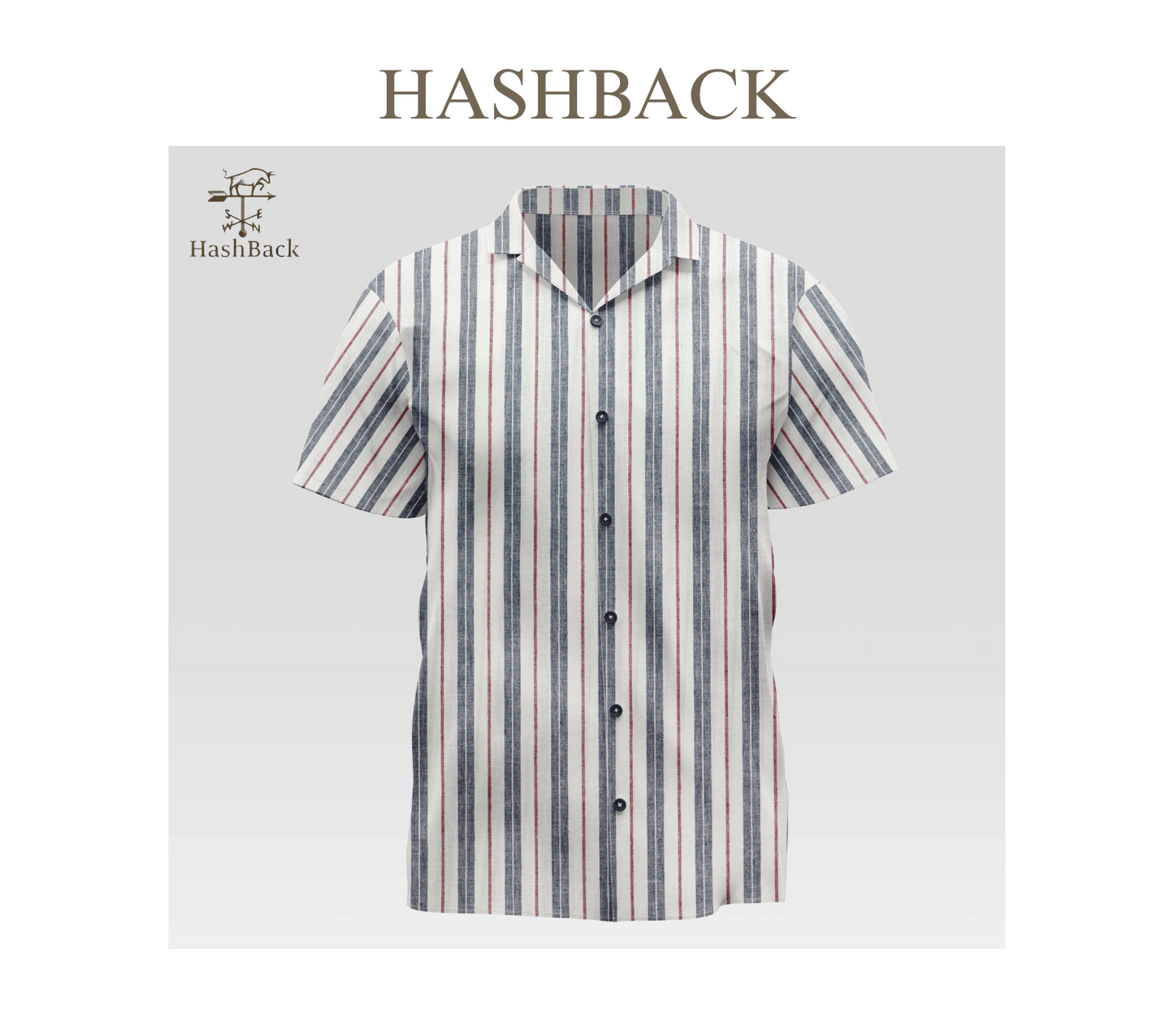 HashBack Hawaiian Beach Casual Button Down Cuban Collar Printed Shirt For Men