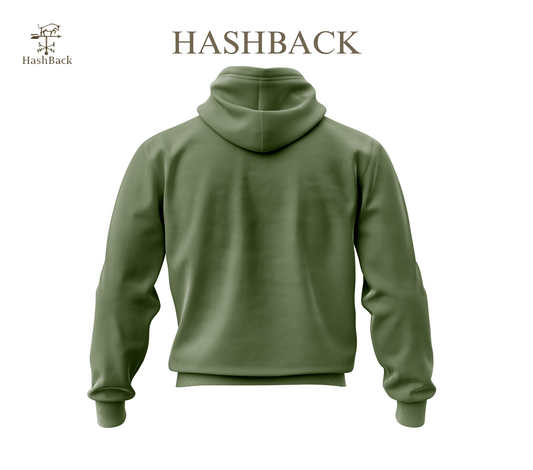 HashBack Plain Zipper Hoodie D14 GREEN