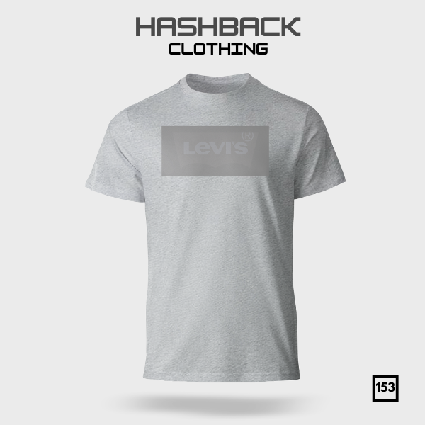 Hashback Round Export Cut Label Brand T Shirt Men's C-153