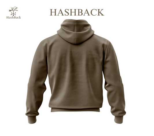 HashBack Plain Zipper Hoodie D15 DARK BROWN Big & Tall