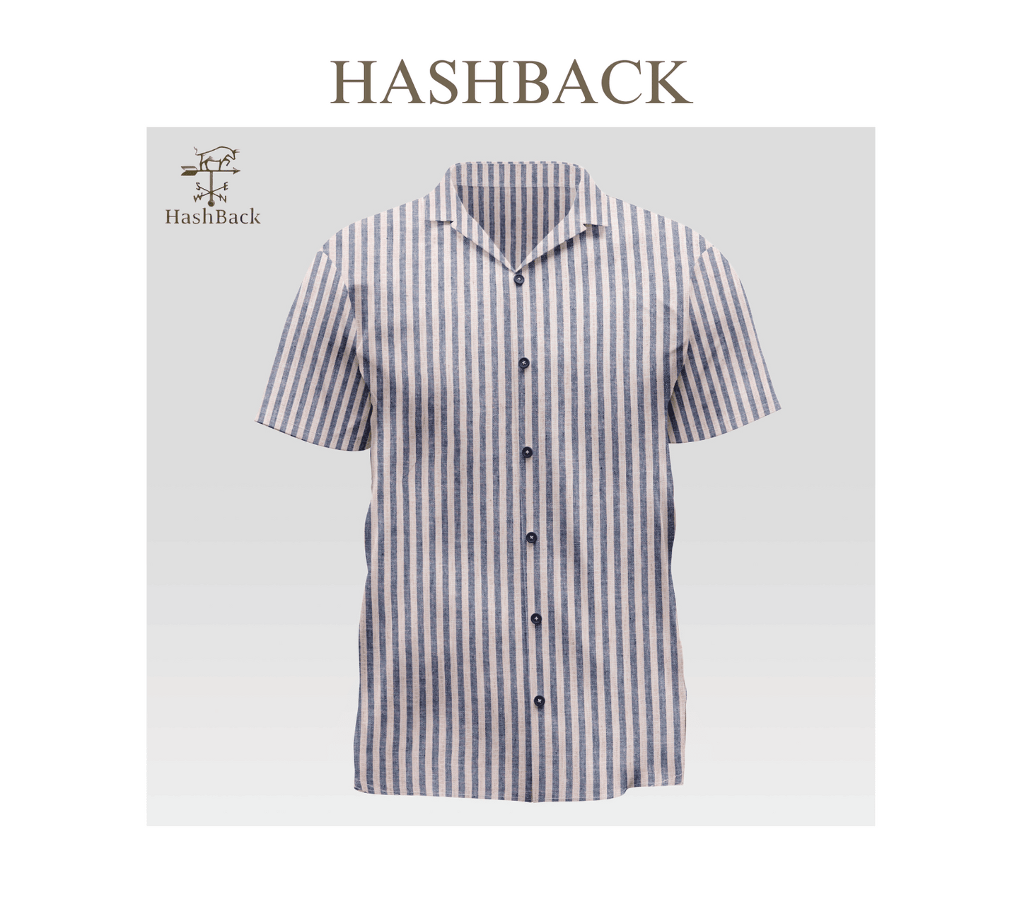 HashBack Hawaiian Beach Casual Button Down Cuban Collar Printed Shirt For Men