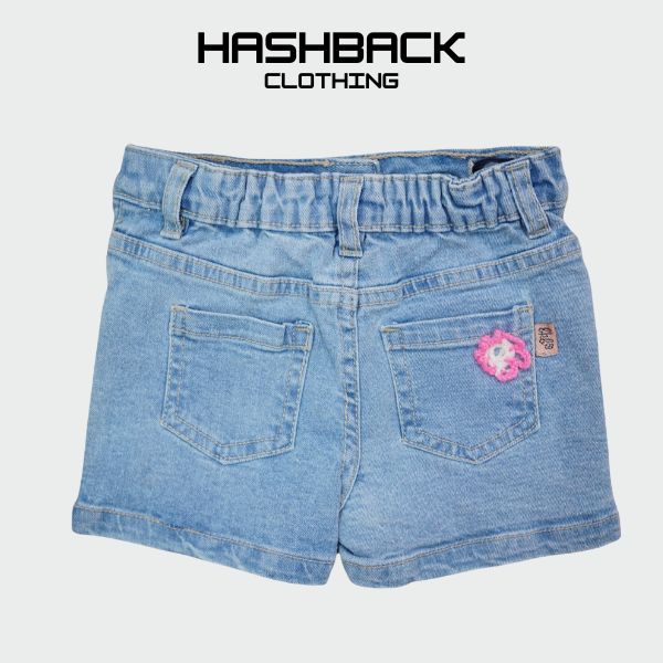 Girls Embroidered Denim Shorts