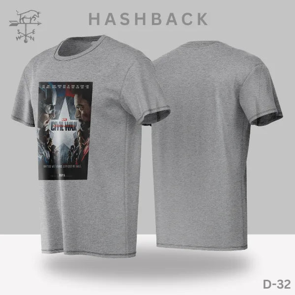Printed Crew Neck T Shirt For Men D32