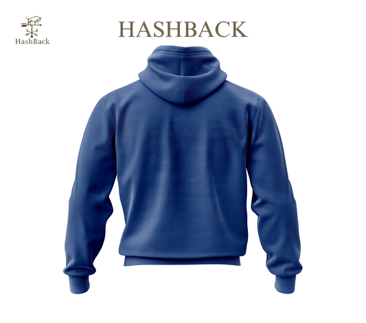 HashBack Plain Zipper Hoodie ROYAL BLUE Big & Tall