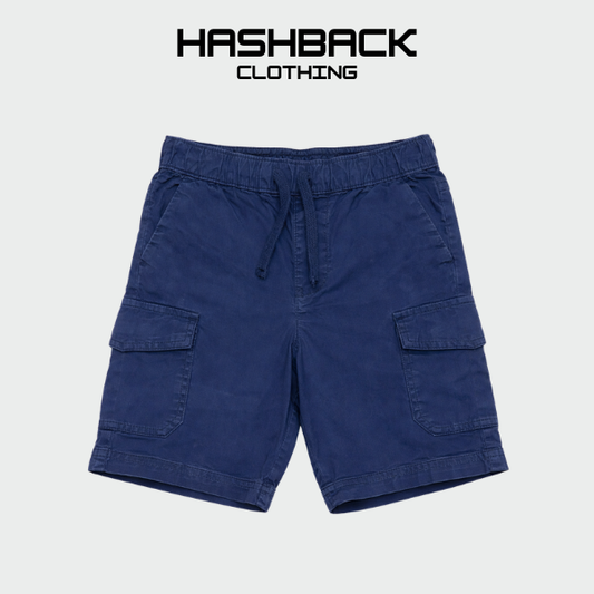 Kids Cargo Shorts - Cotton Drawstring Shorts