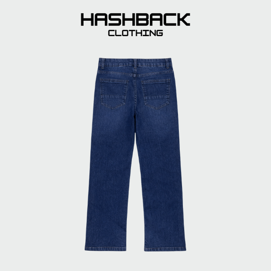 Kids 5-Pocket Denim Straight Pant - Dark Blue Washed