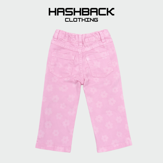 Girls Pink Cotton Pants - Stretchable & Comfortable (9-12M to 13 Yrs)