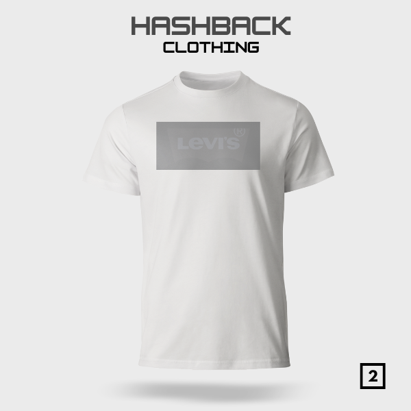 Hashback Round Export Cut Label Brand T Shirt Men's C-2