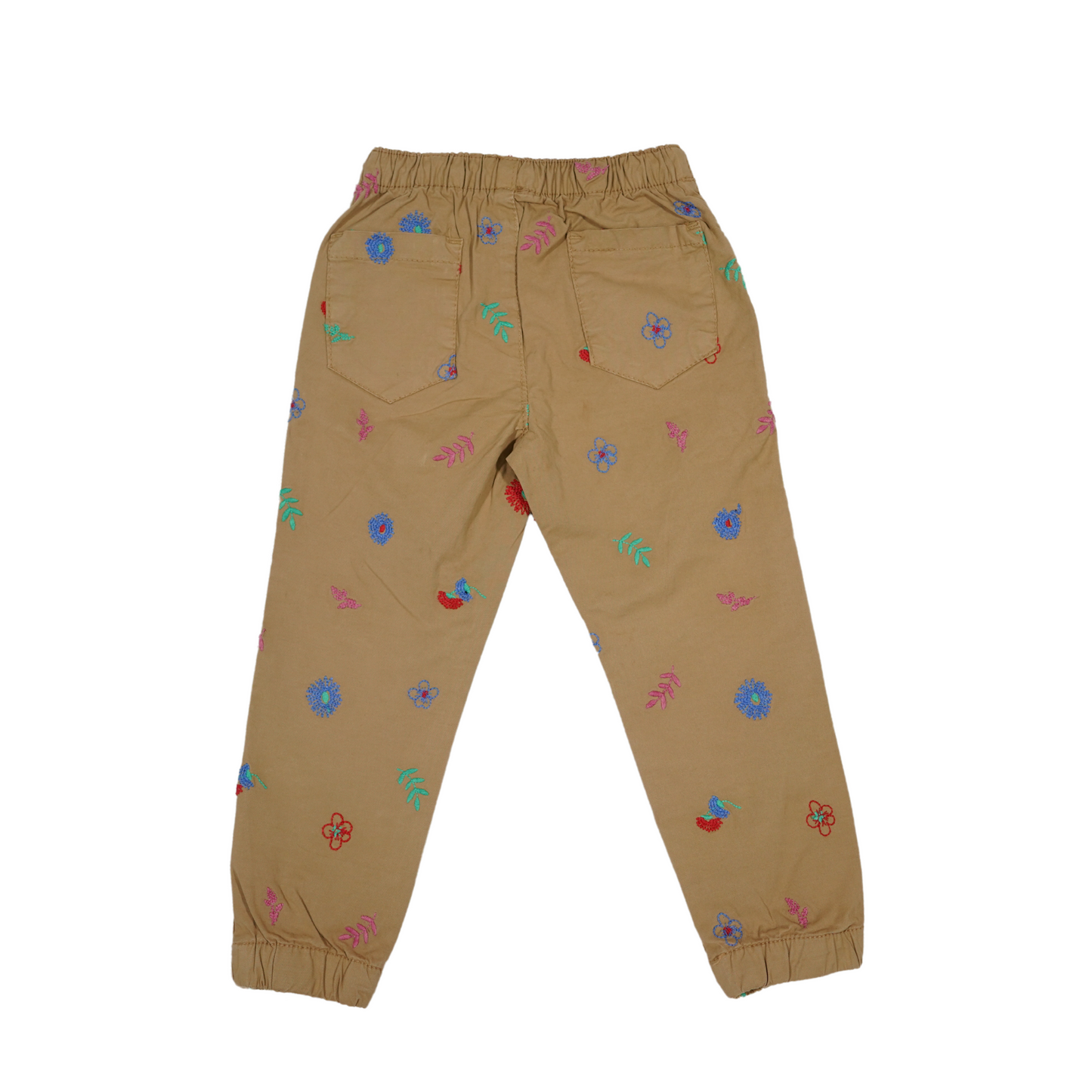Kids Cotton Embraided Joggers