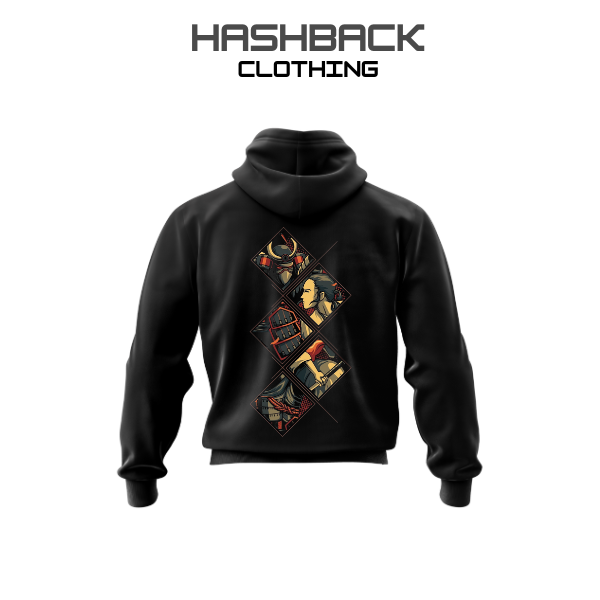 HashBack Printed Zipper Hoodie