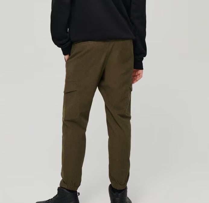 HashBack Men’s Cargo Trouser | Trouser pant – Regular Fit, 6 Pockets Am013 Olive
