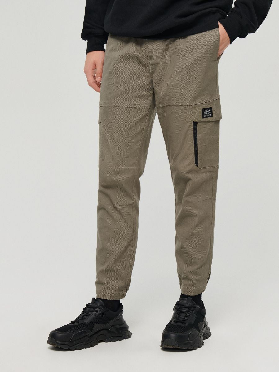 HashBack Men’s Cargo Trouser | Trouser pant – Regular Fit, 6 Pockets Am013 LT-GREY