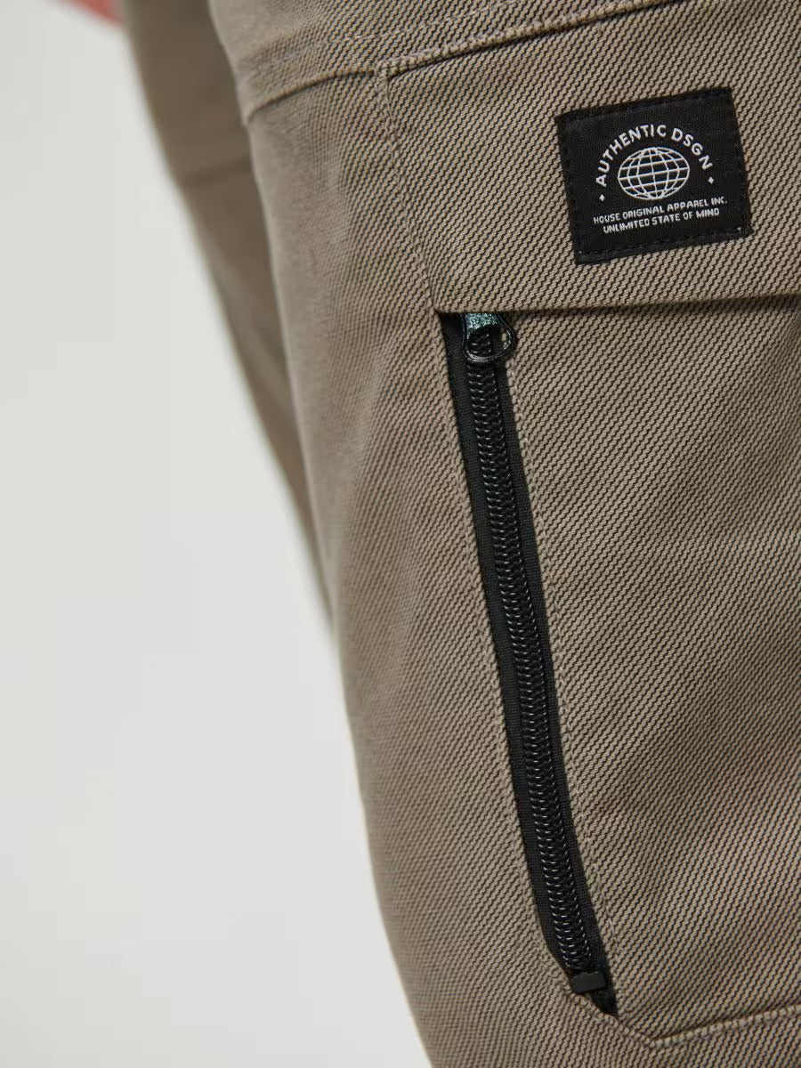 HashBack Men’s Cargo Trouser | Trouser pant – Regular Fit, 6 Pockets Am013 LT-GREY
