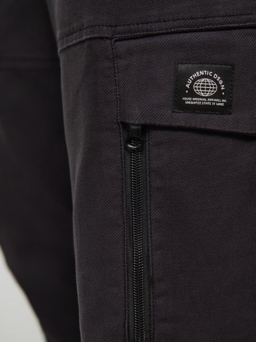 HashBack Men’s Cargo Trouser | Trouser pant – Regular Fit, 6 Pockets Am013 Anthra