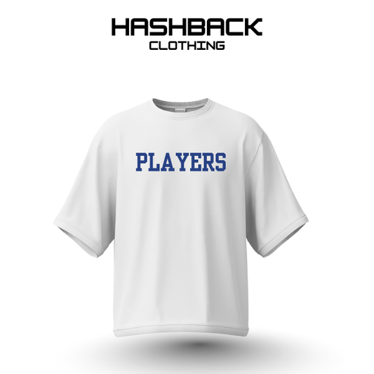 Hashback Drop shoulder Unisex Players T-shirt White