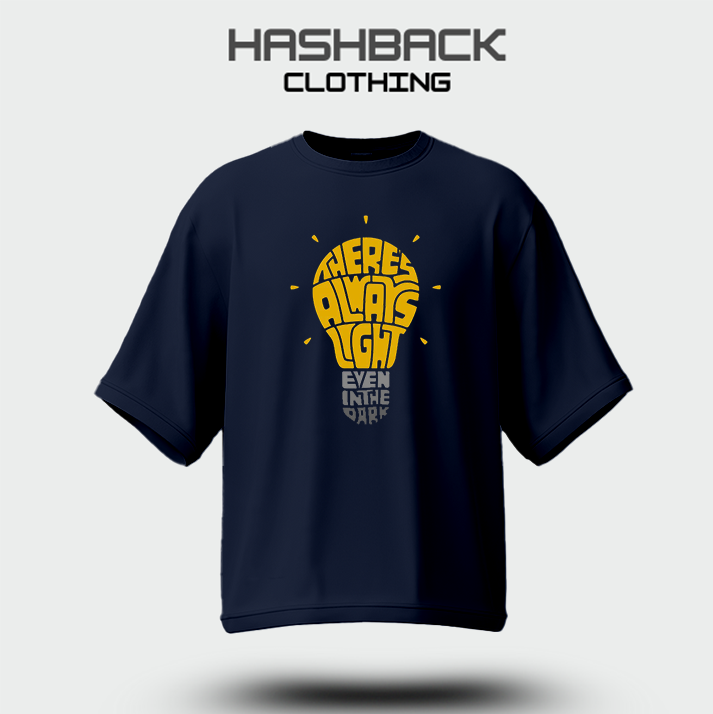DropShoulder There is Always Light Even in the Dark (Navy)