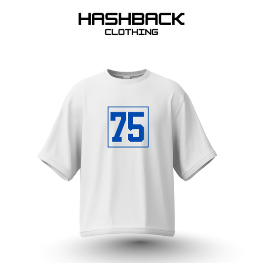 Hashback Drop shoulder Unisex 75 T-shirt White