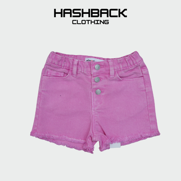 Girls Denim Mini Shorts - High Rise