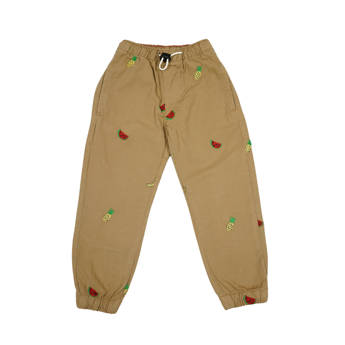 Kids Cotton Embraided Joggers