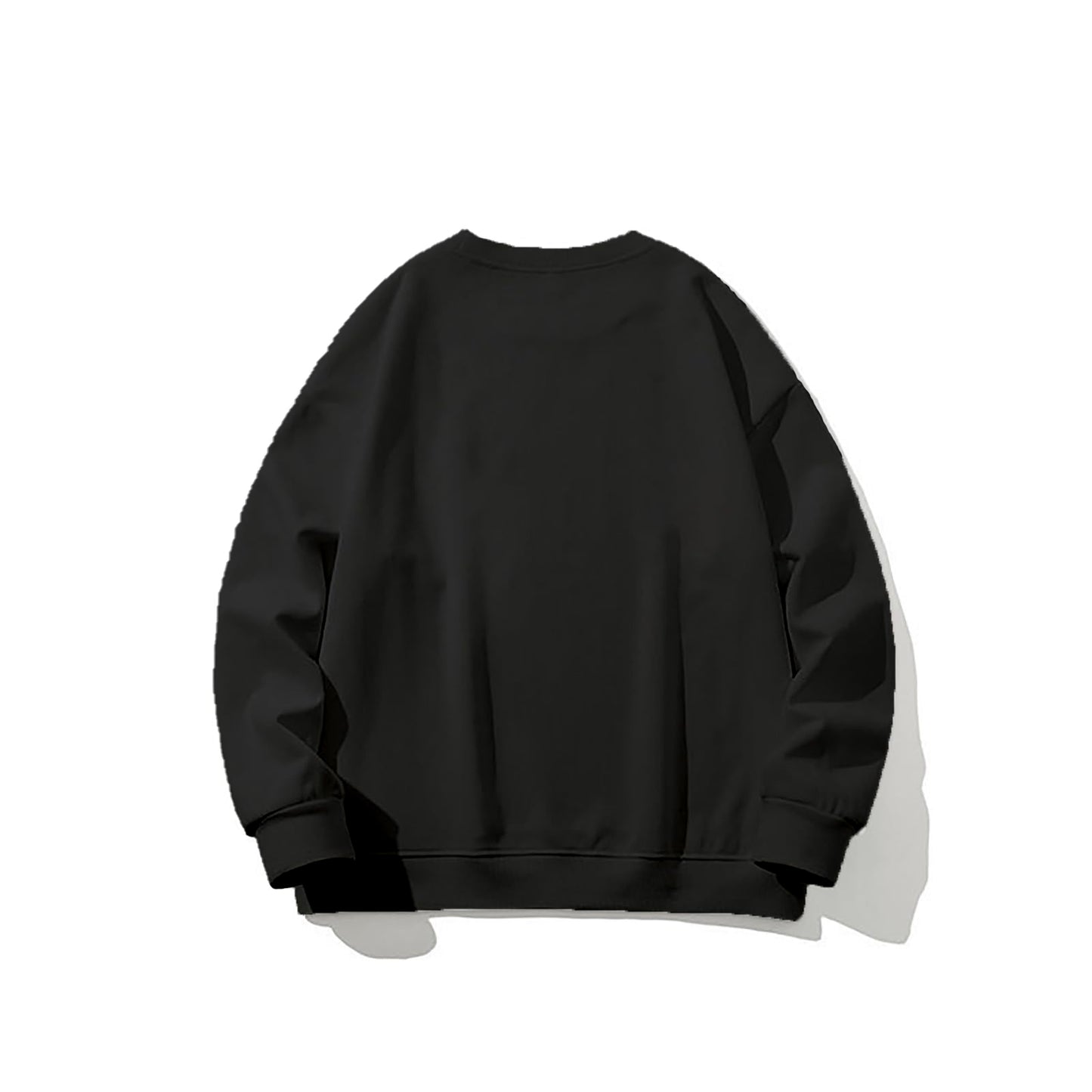 Sweatshirt Oversized Drop Shoulder Crew Neck Black