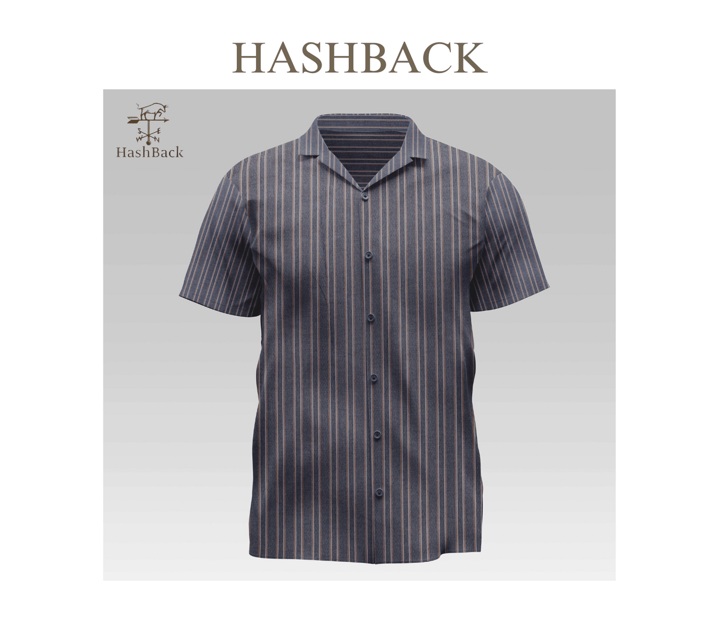 HashBack Hawaiian Beach Casual Button Down Cuban Collar Printed Shirt For Men
