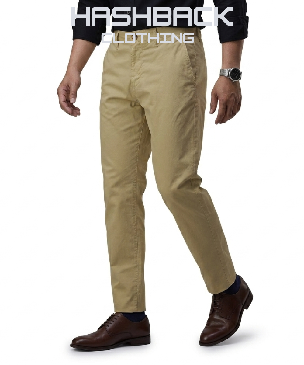 HashBack Men's Slim Fit Cotton Chino Pants