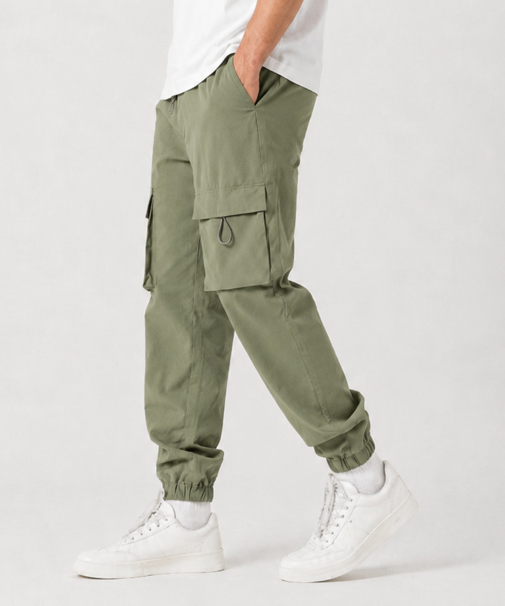 Men's Fit Cargo Jogger Pants – Cuffed Trousers - AM022