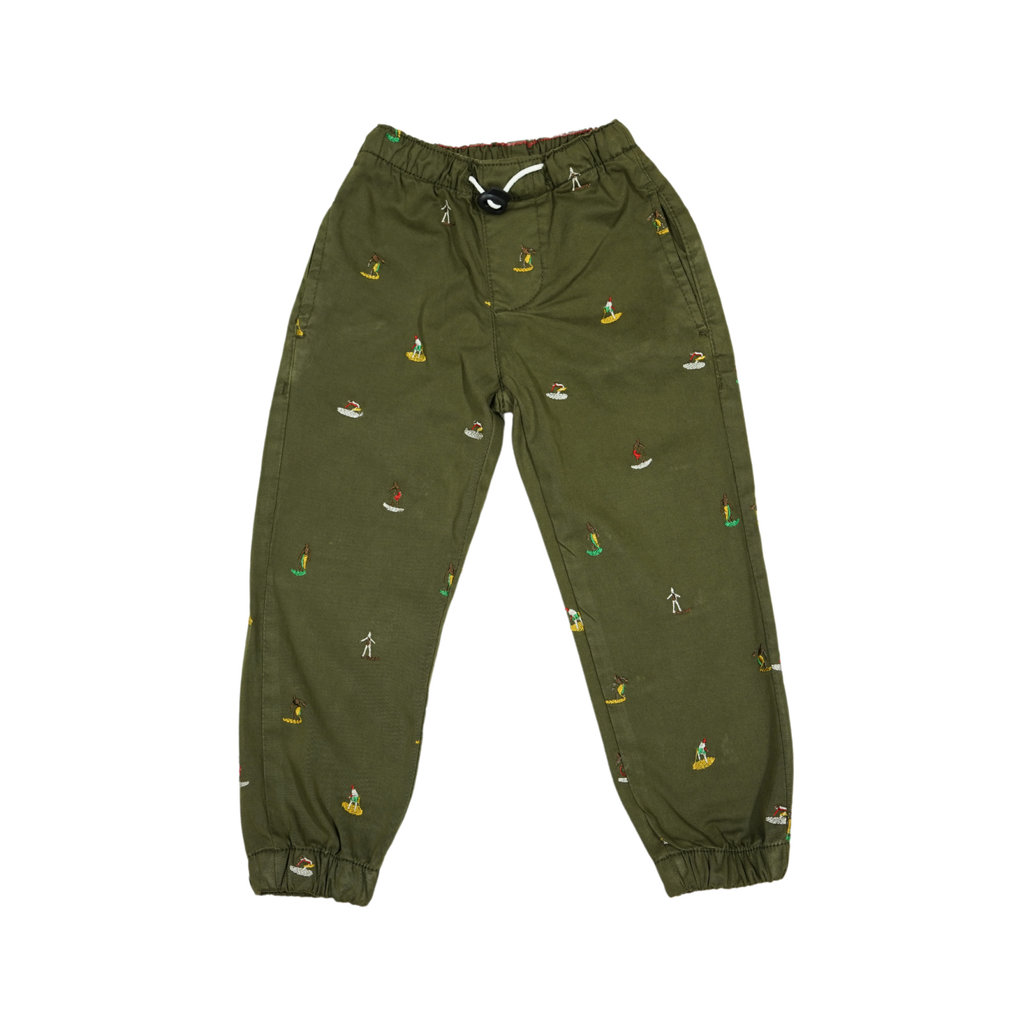 Kids Cotton Embraided Joggers