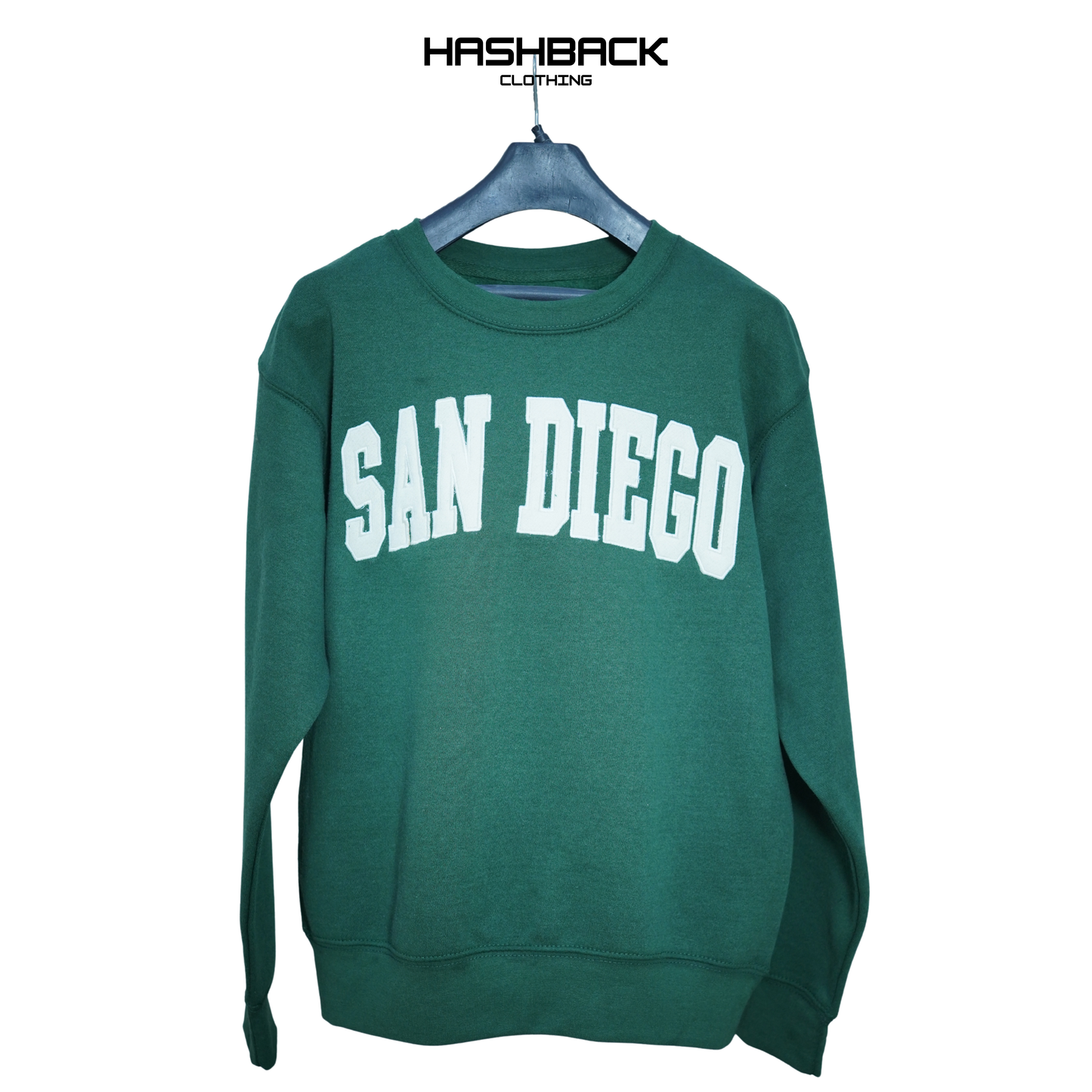 Embroidery Sweatshirt Oversized Drop Shoulder Crew Neck Mix Embroidery Article