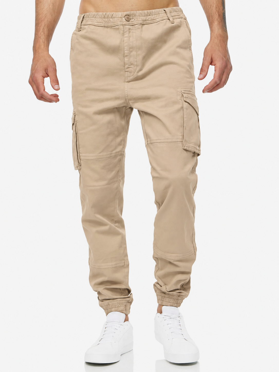 Modern Cargo Joggers - Cotton Stretch Pants - 17003