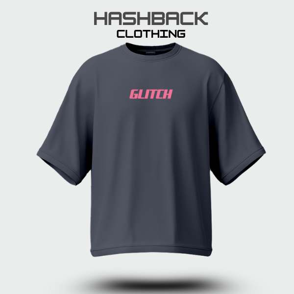 Hashback Aesthetic Graphic Drop Shoulder T-Shirt – Charcoal Grey | Oversized Streetwear Tee for Men & Women