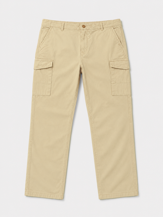 Beige Relaxed Fit Cargo Pants – 42 waist only