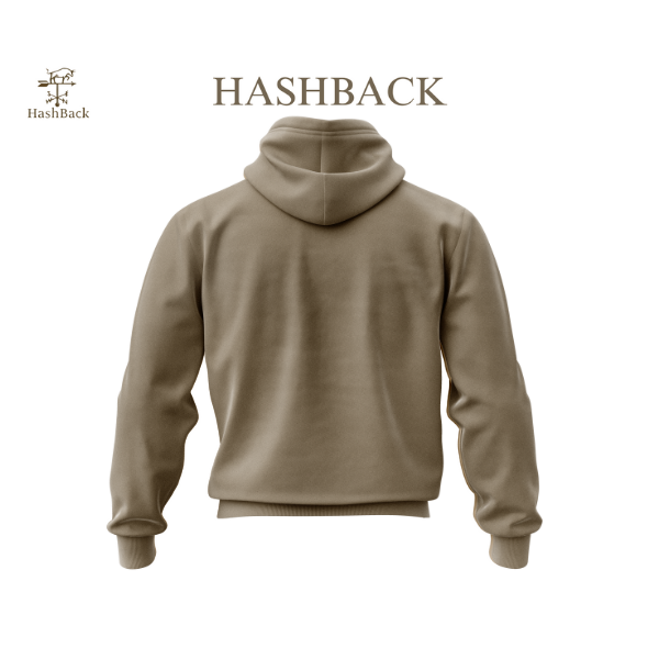 HashBack Plain Zipper Hoodie D16 LGHT BROWN Big & Tall