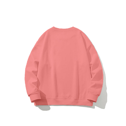 Sweatshirt Oversized Drop Shoulder Crew Neck Flamingo Pink (Pink 3)