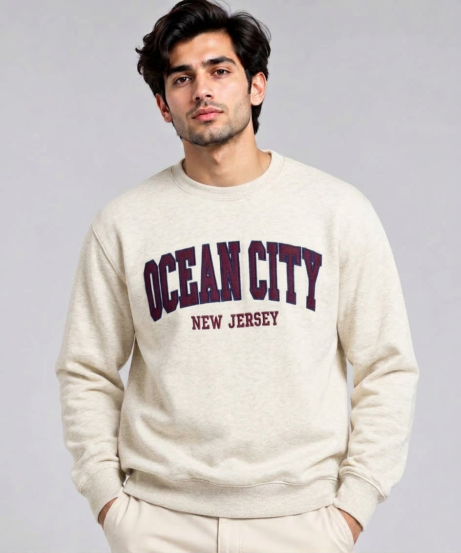 Embroidery Oversized Sweatshirt Mix Article