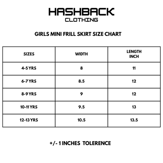 Girls Denim Frill Skirt - Soft & Comfortable | Ages 3-13 Years