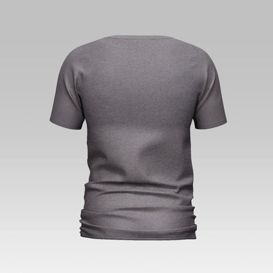 Printed Crew Neck T Shirt For Men Print Grey