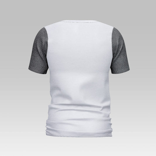 Printed Crew Neck T Shirt For Men Print White