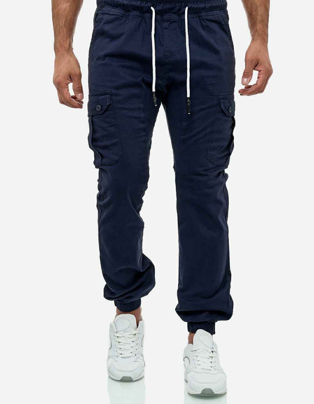 HashBack Stretchable Cargo Jogger Trouser -Navy