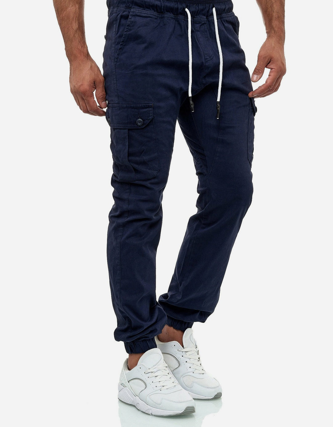 HashBack Stretchable Cargo Jogger Trouser -Navy