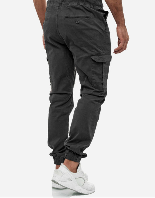 HashBack Stretchable Cargo Jogger Trouser - Anthra Grey