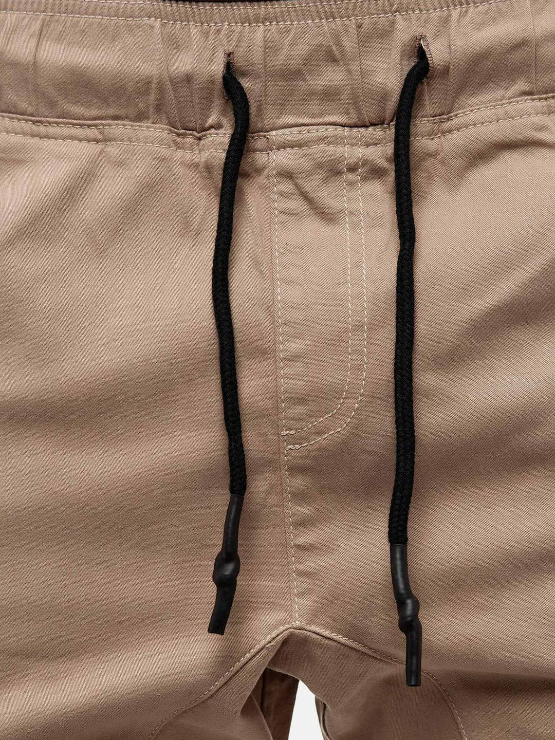 HashBack Stretchable Cargo Jogger Trouser -beige